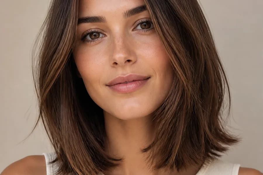 lob hairstyle for oval face