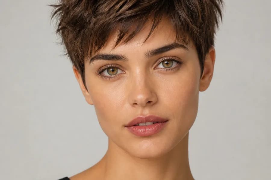 textured crop for oval face