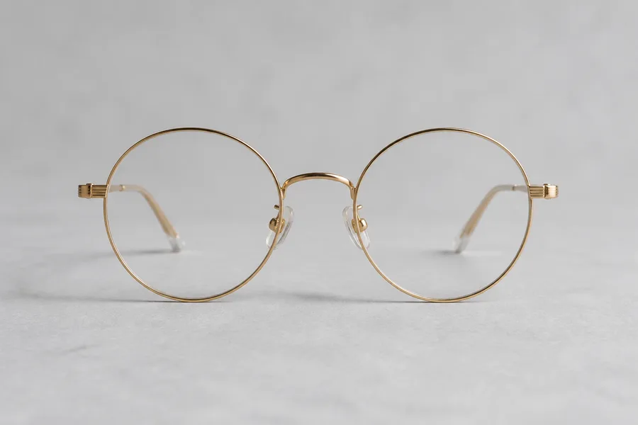thin wire round glasses for oval face